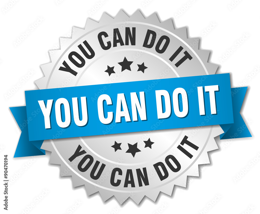 you can do it 3d silver badge with blue ribbon
