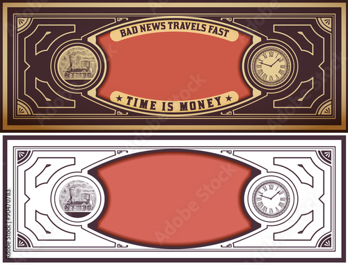 Retro card. Organized by layers