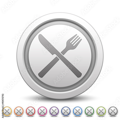 Knife & Fork Button SET