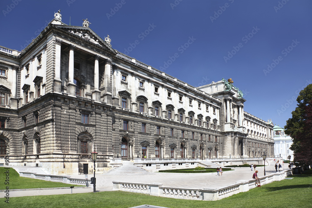 Back side view of Hofburg building in Vienna, Austria
