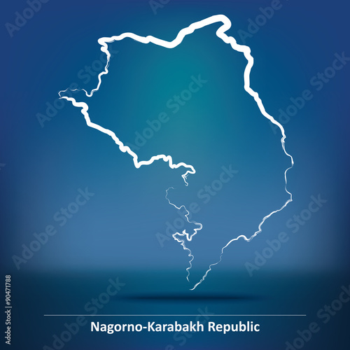 Doodle Map of Nagorno-Karabakh Republic