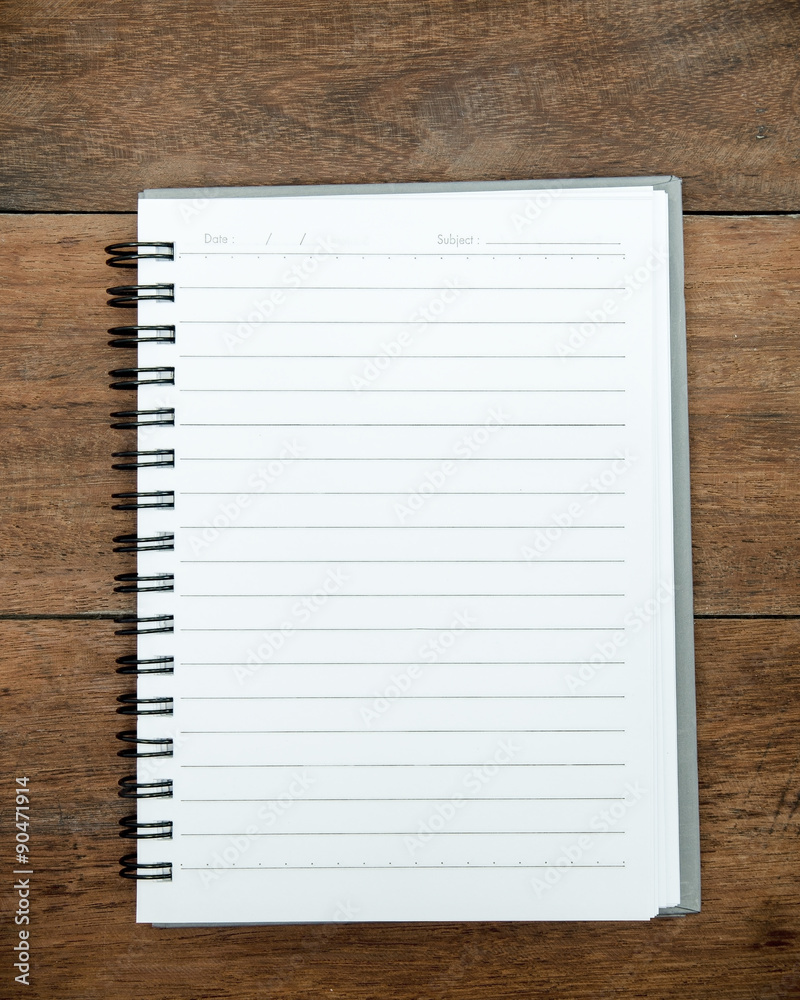 Notebook on old wood. Notebook on old wood.