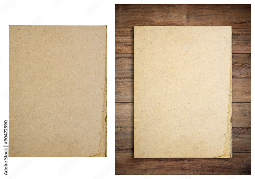 Plywood on white background., and on wood background.