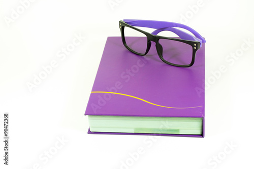 Isolated glasses and book