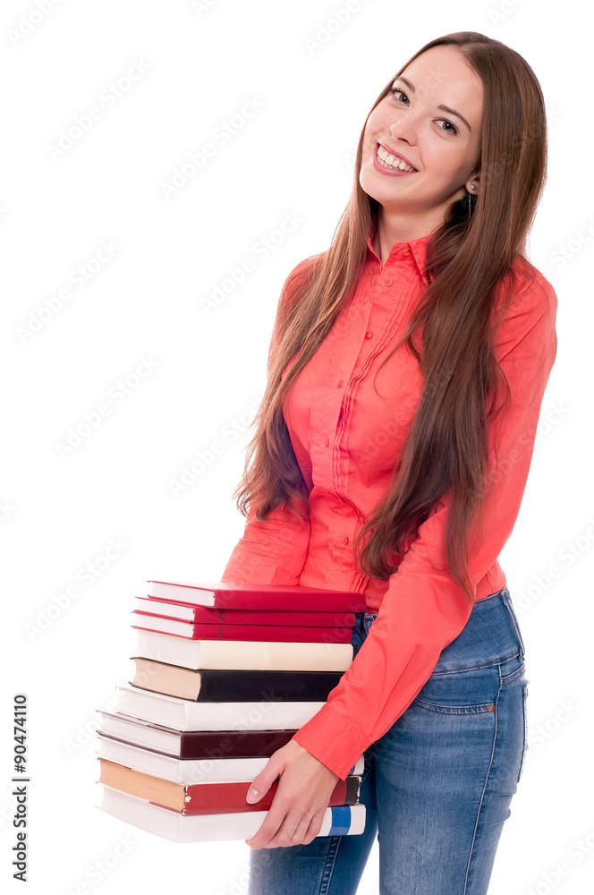 Young woman isolated on white Young woman isolated on white