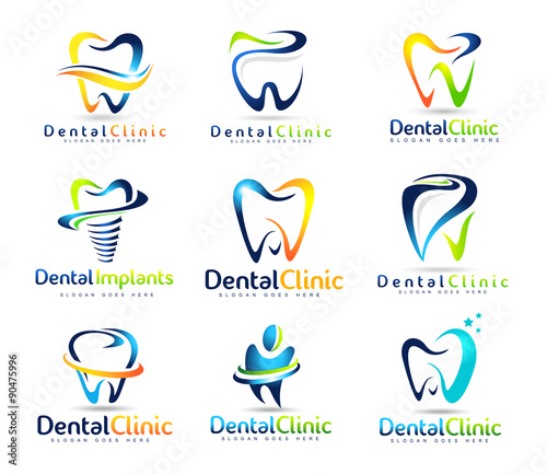 Dental Dentist Logo Set