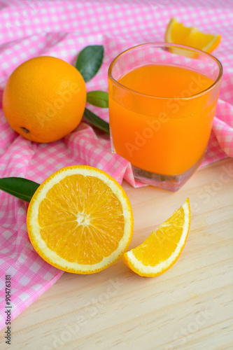 Glass of Freshly squeezed orange juice