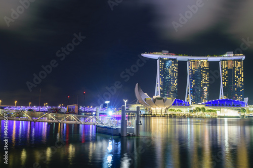 Singapore,Mar 2nd,2015:View central business buildings and landmarks of Singapore.