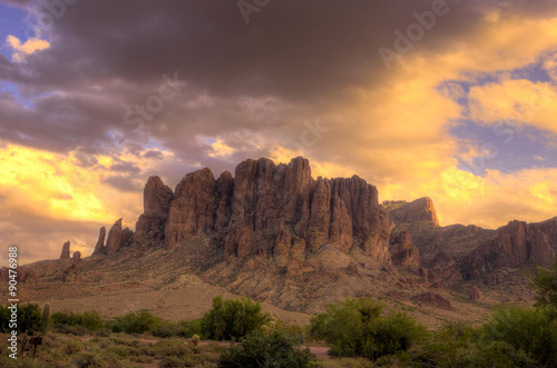 AZ-Superstition Mountain Wilderness. This image was captured at the Lost Dutchman Campground during one of the most beautiful sunsets I have ever seen.