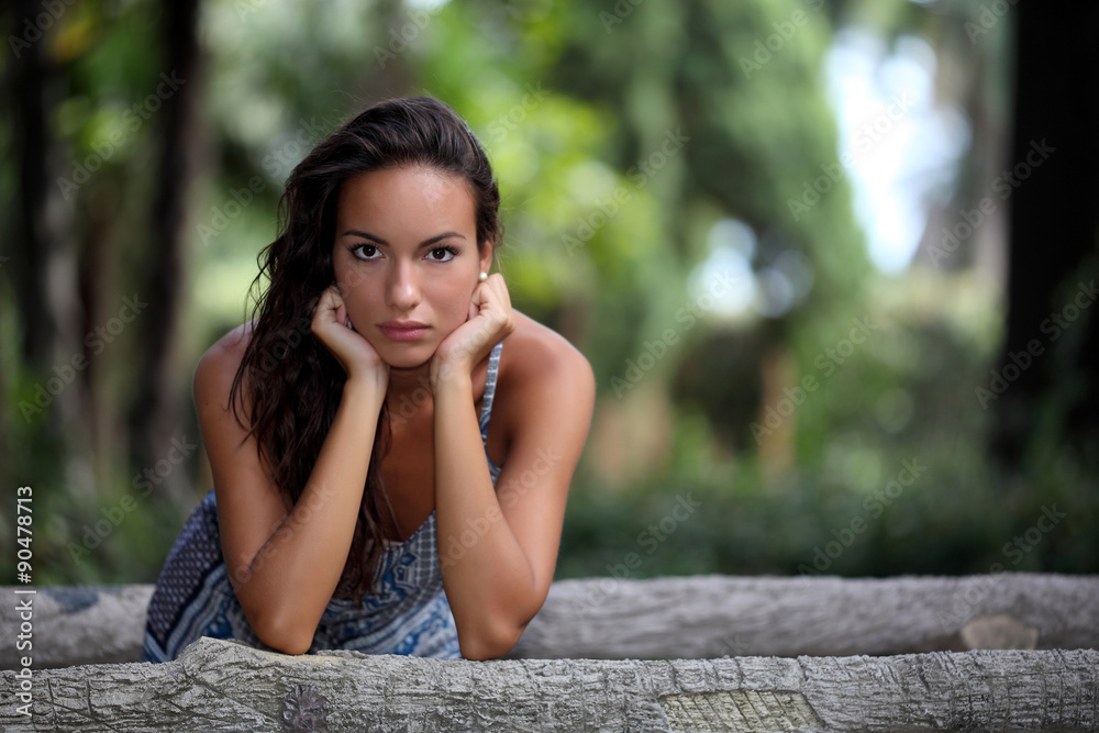 Outdoors portrait of attractive girl Outdoors portrait of attractive girl