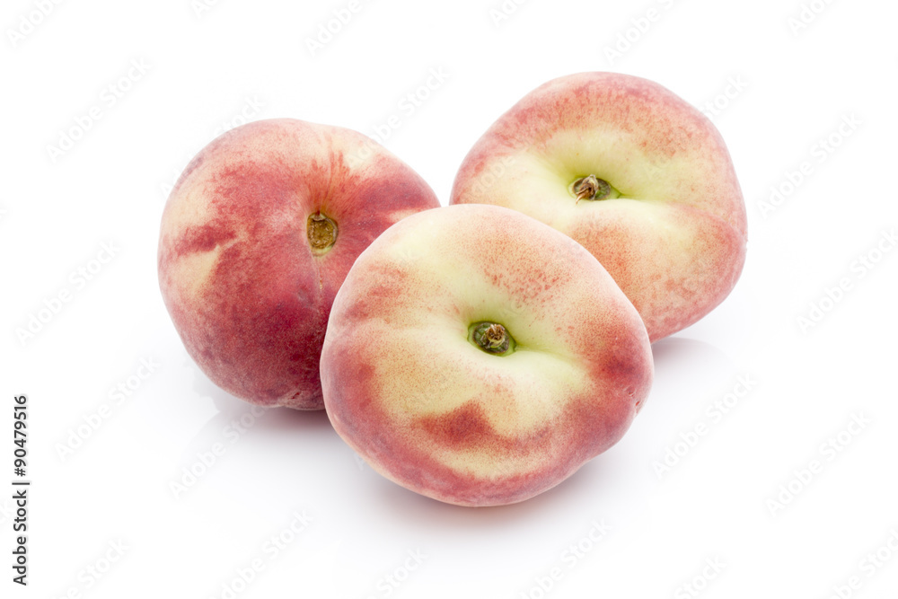 Peach on the white isolatd background. Peach on the white isolatd background.
