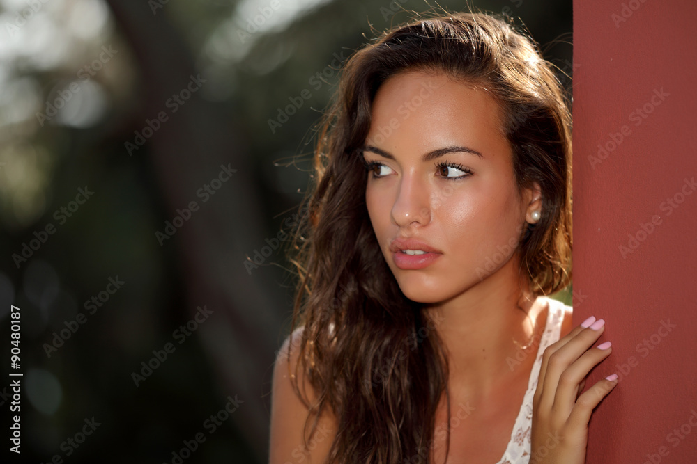 Outdoors portrait of attractive girl Outdoors portrait of attractive girl
