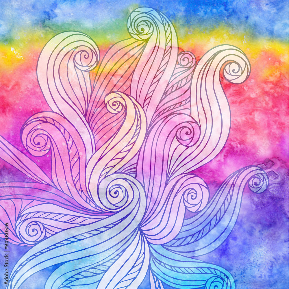 Abstract watercolor seamless hand-drawn pattern Abstract watercolor seamless hand-drawn pattern