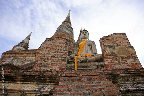 Ancient Pagoda at Watyaichaimongkol Temple in Ayudhaya, Thailand
 photo