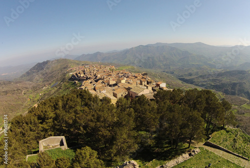 Geraci Siculo, veduta aerea, parco delle Madonie, Palermo 