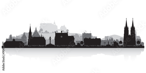 Marburg Germany city skyline silhouette