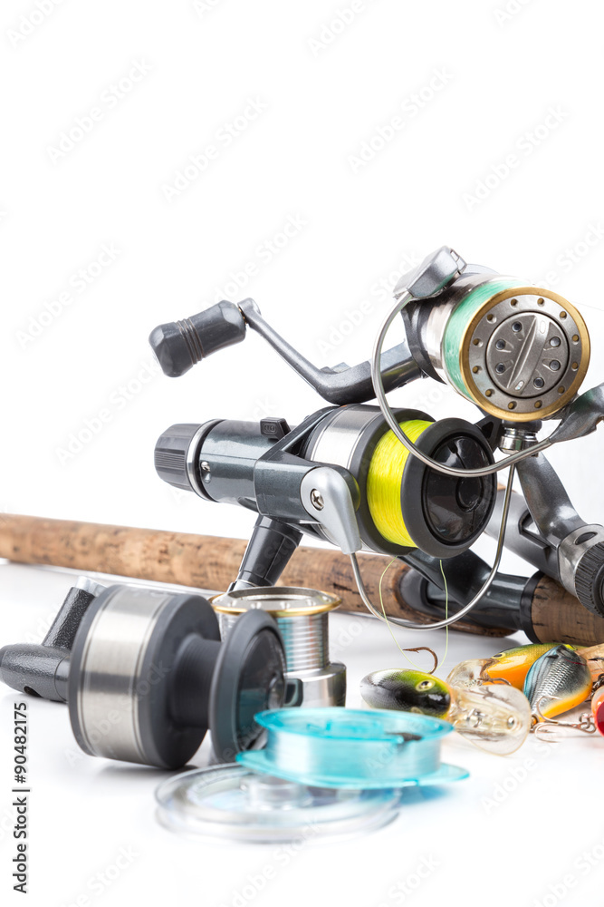 fishing tackles - rod, reel, line and lures fishing tackles - rod, reel, line and lures