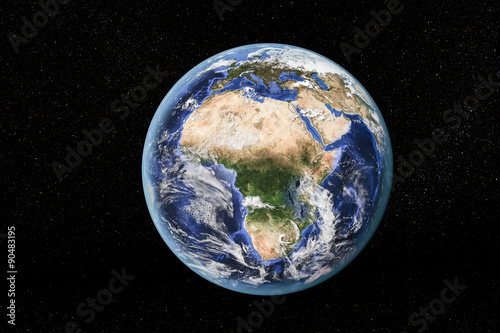 Fototapeta Naklejka Na Ścianę i Meble -  Detailed view of Earth from space, showing Africa. Elements of this image furnished by NASA