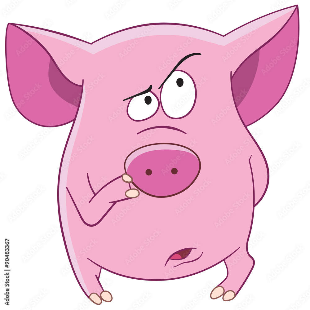 Fototapeta premium pink pig