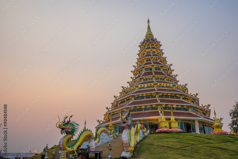 Fototapeta premium Temple wat hyua pla kang (Chinese temple) Chiang Rai