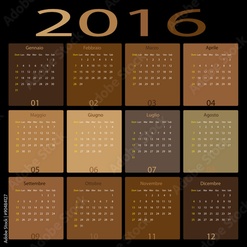 Calendario 2016