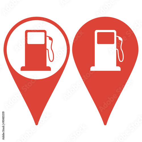 Gasoline pump nozzle sign. Gas station icon.