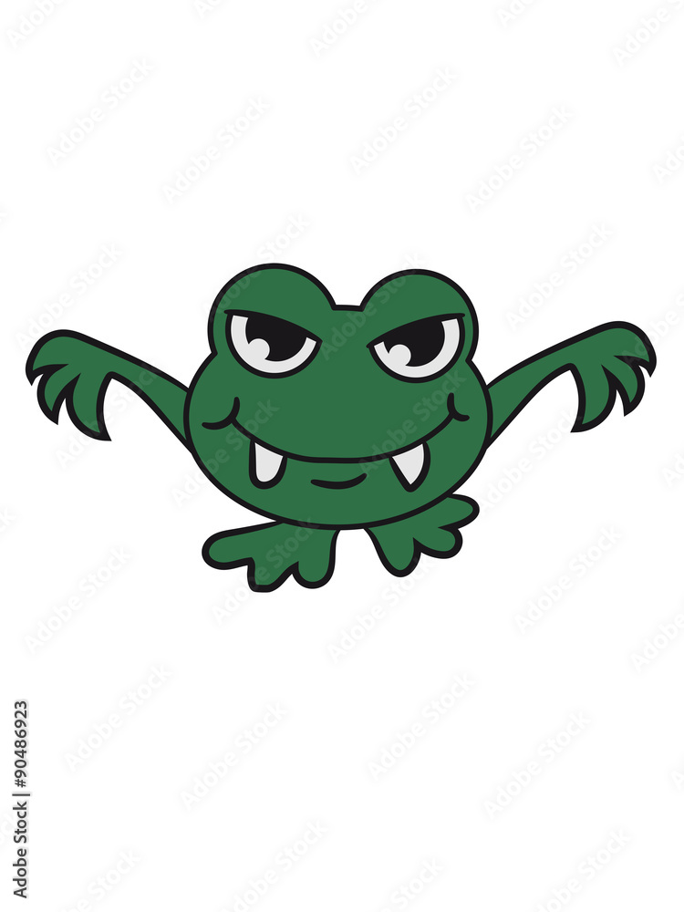 Obraz premium Jumping frog monster evil alien extraterrestrial