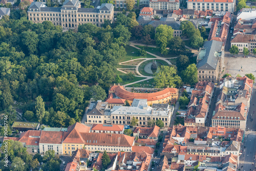 Erlangen Orangerie und Kollegienhaus aus der Luft photo