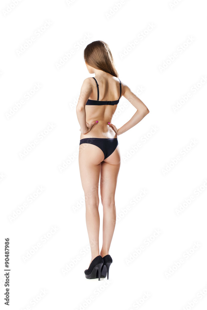 Beautiful full body brunette beauty woman in sexy underwear Beautiful full body brunette beauty woman in sexy underwear