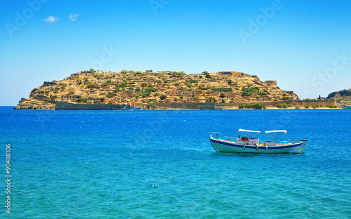 Spinalonga island is a popular tourist attraction in Crete, Gree