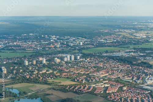 Büchenbach & Erlangen Skyline aus der Luft