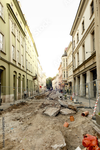 Kraków remont ulicy Anny