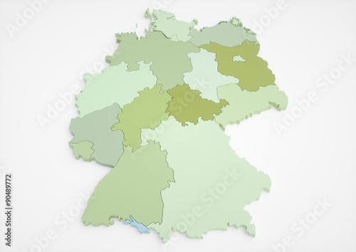 Deutschland mit Bundeslaender   45 Megapixel