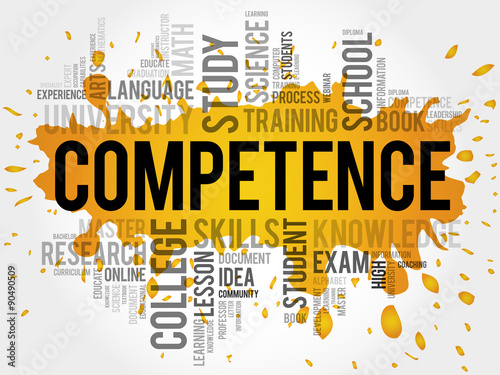 COMPETENCE word cloud, business concept