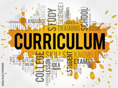 CURRICULUM word cloud, education business concept