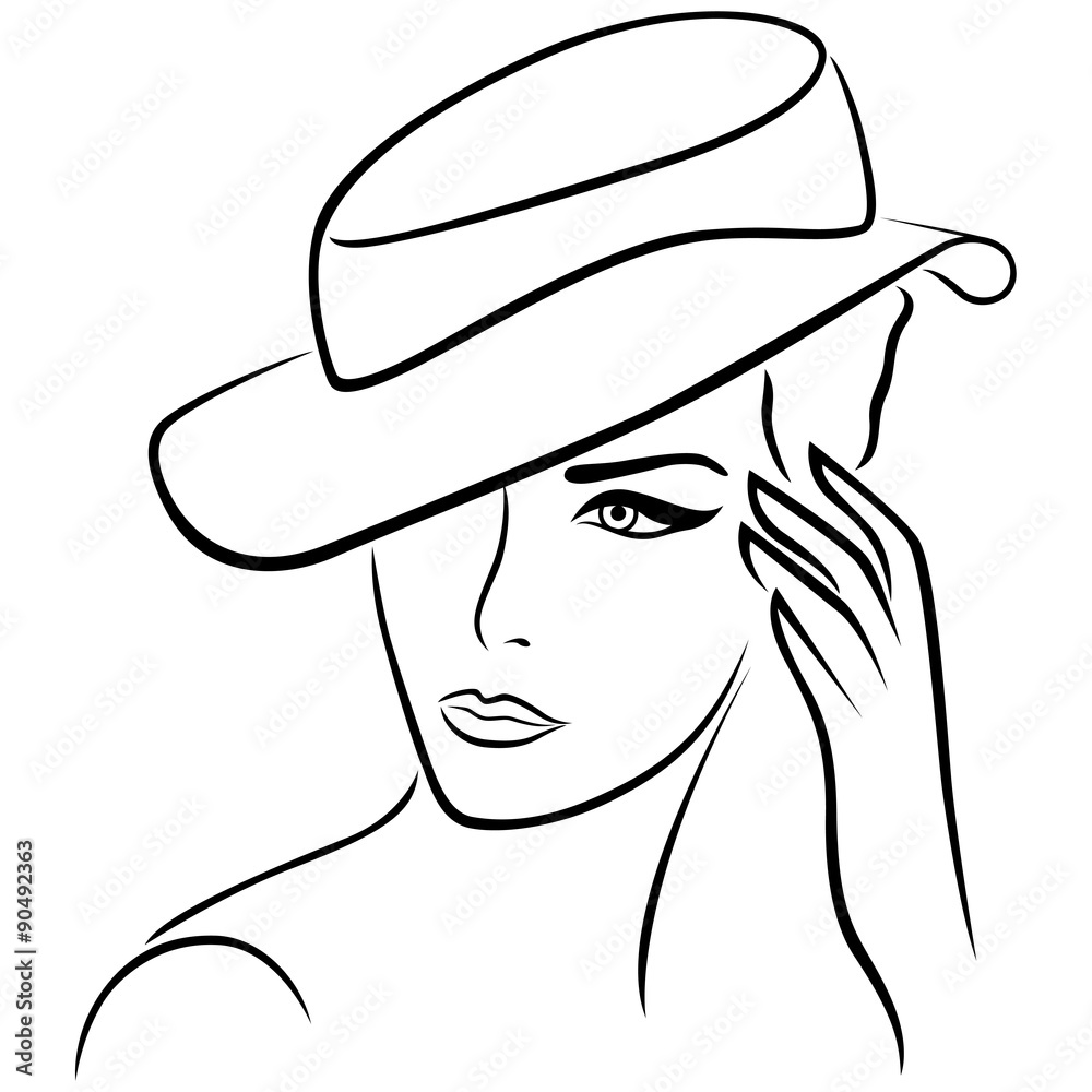 Elegant girl in a hat Elegant girl in a hat