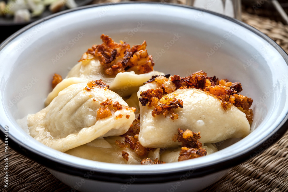 Homemade dumplings.