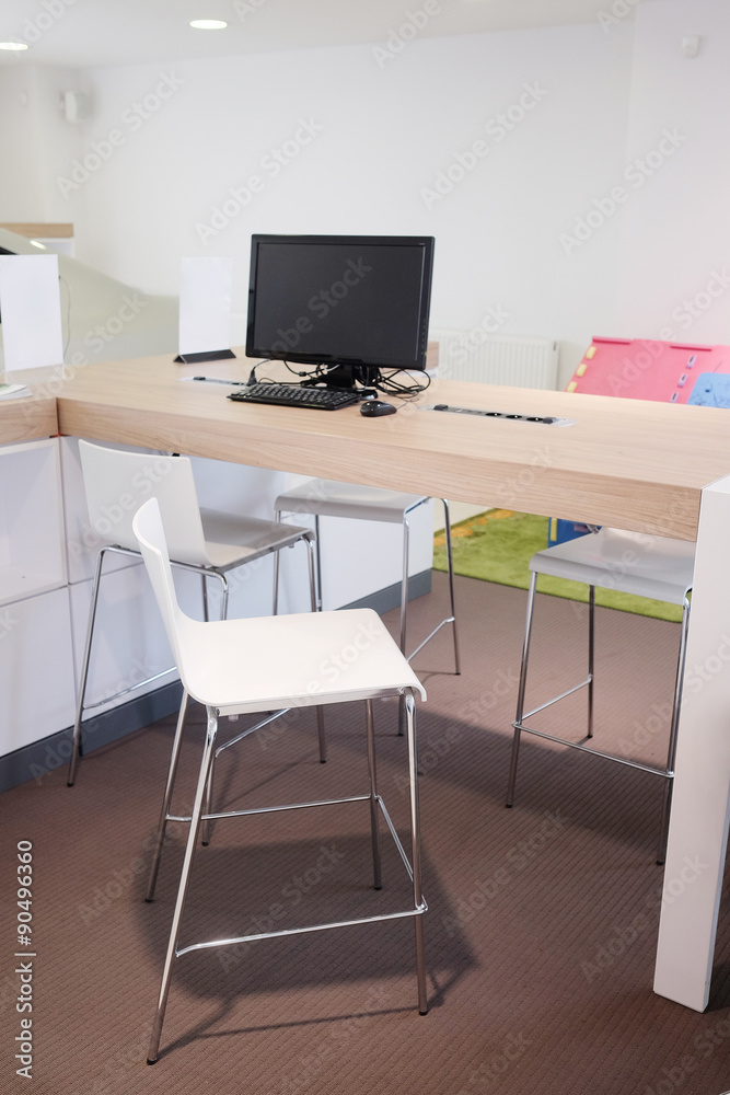 Fototapeta premium modern office interior. Workplace employee