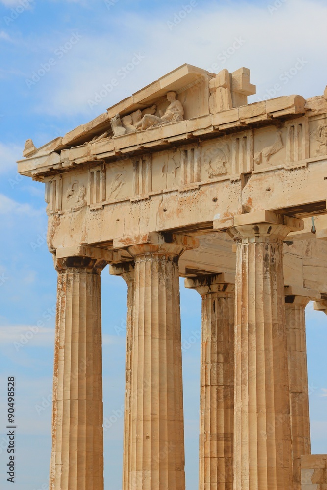 Parthenon side view at Athens in Greece Parthenon side view at Athens in Greece