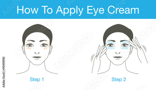 How to apply eye cream for eye skin treatment.