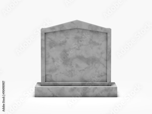 Fototapete gravestone isolated on white background