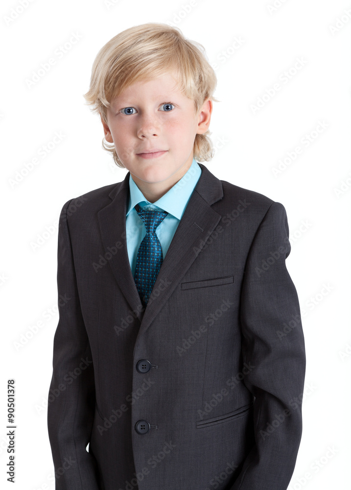 Young businessman portrait in suit and tie, isolated on white background Young businessman portrait in suit and tie, isolated on white background