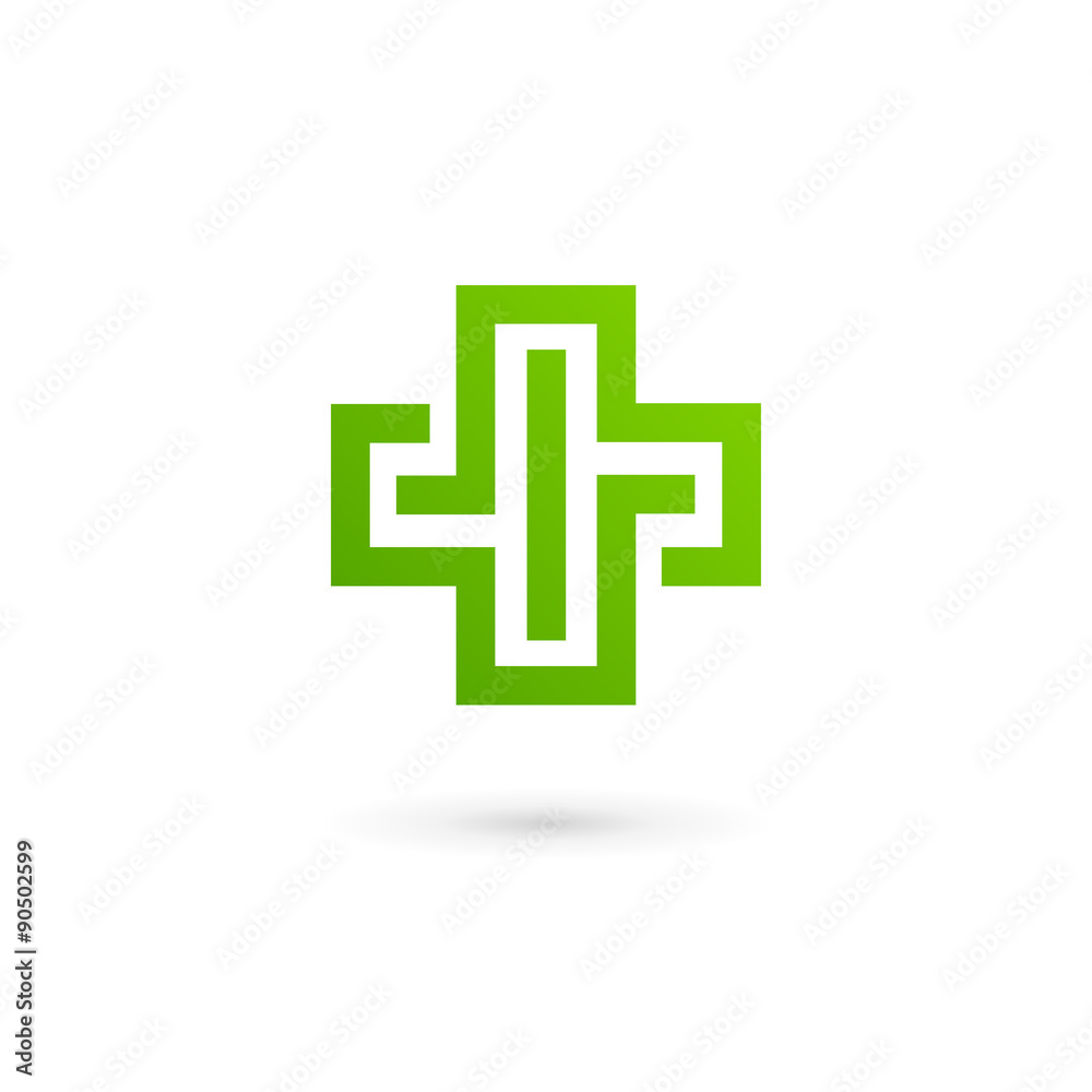Cross plus medical logo icon design template elements Cross plus medical logo icon design template elements