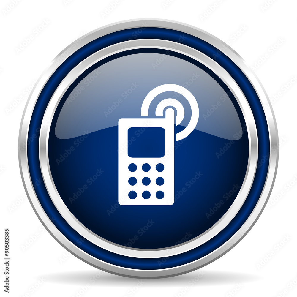 phone blue glossy web icon phone blue glossy web icon