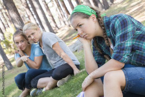 Girls gossiping