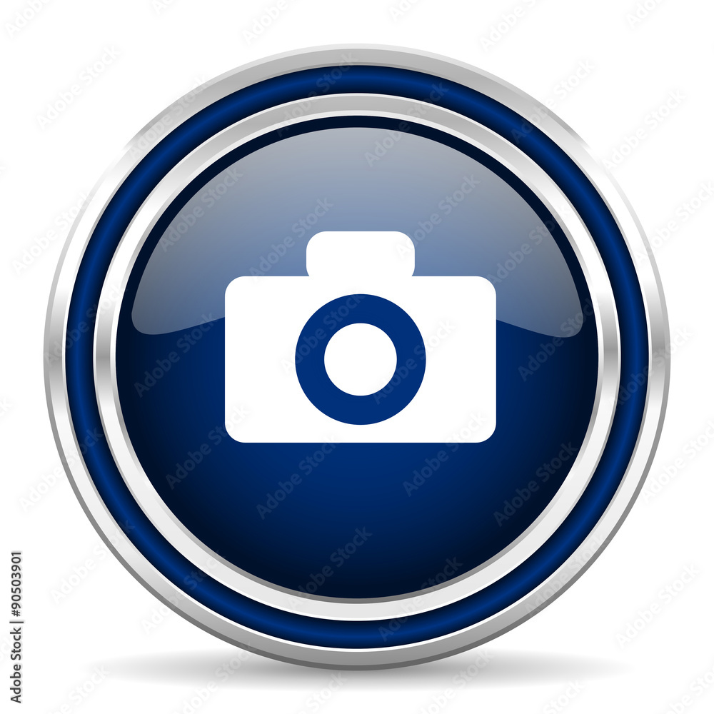 camera blue glossy web icon camera blue glossy web icon