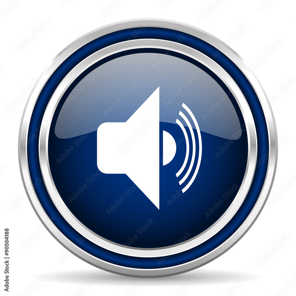 volume blue glossy web icon volume blue glossy web icon