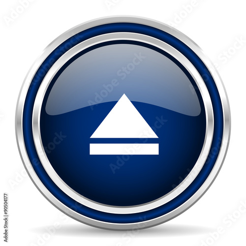 Photography eject blue glossy web icon