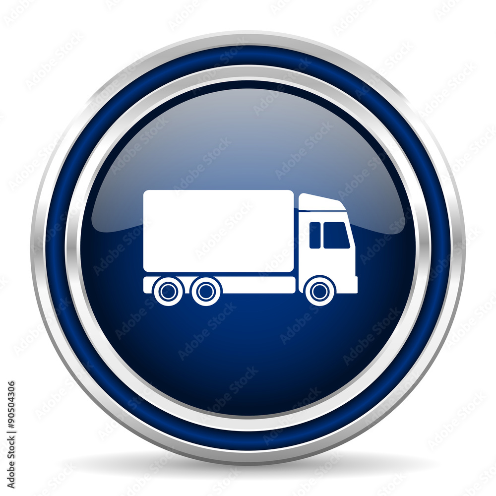 delivery blue glossy web icon delivery blue glossy web icon
