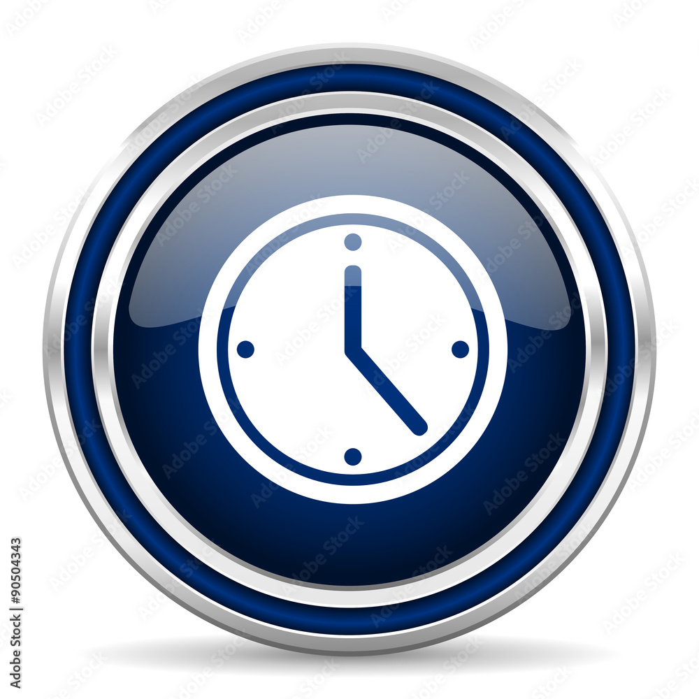 time blue glossy web icon time blue glossy web icon